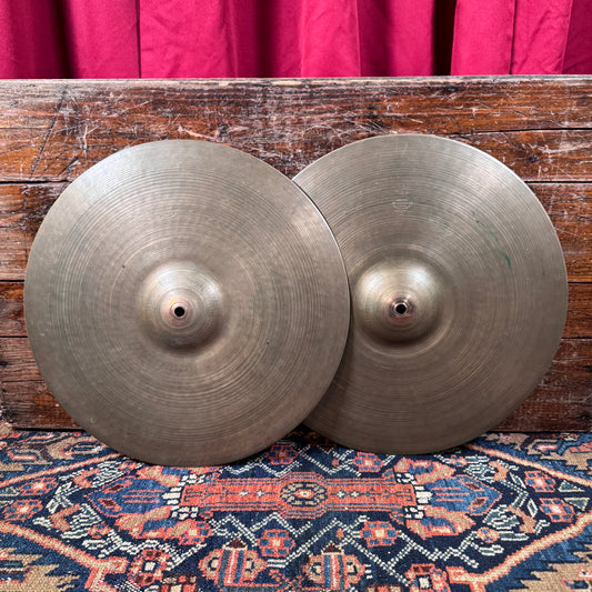 15" Zildjian A 1950s Trans Stamp Hi-Hat Cymbal Pair 1414g/1418g *Video Demo*