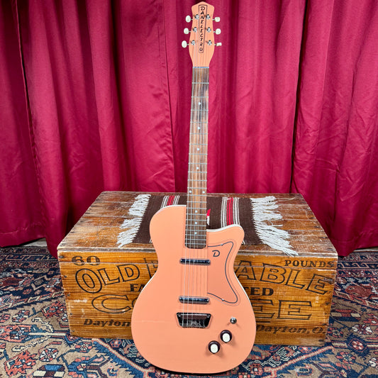 1990s Danelectro U2 Reissue Electric Guitar Coral