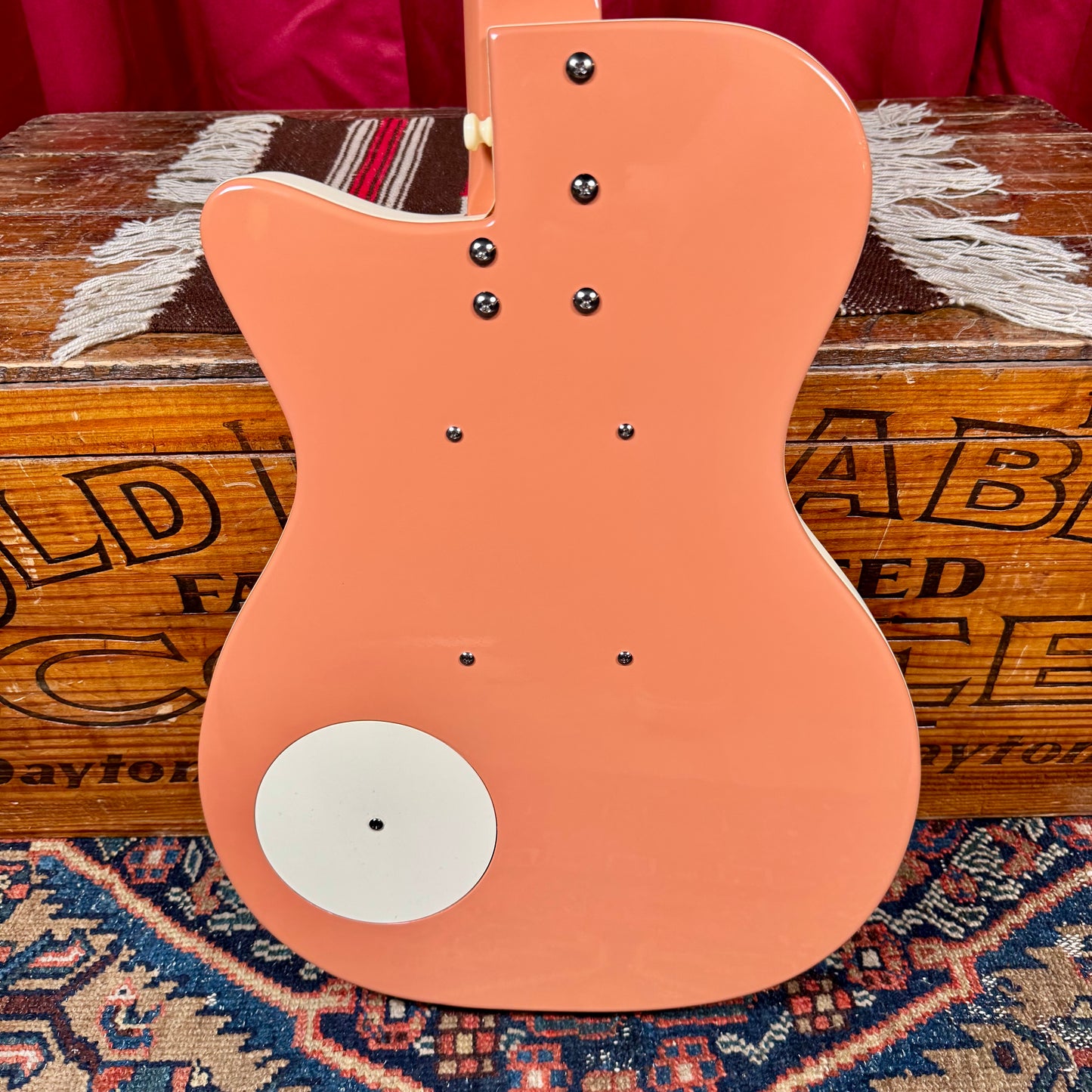 1990s Danelectro U2 Reissue Electric Guitar Coral