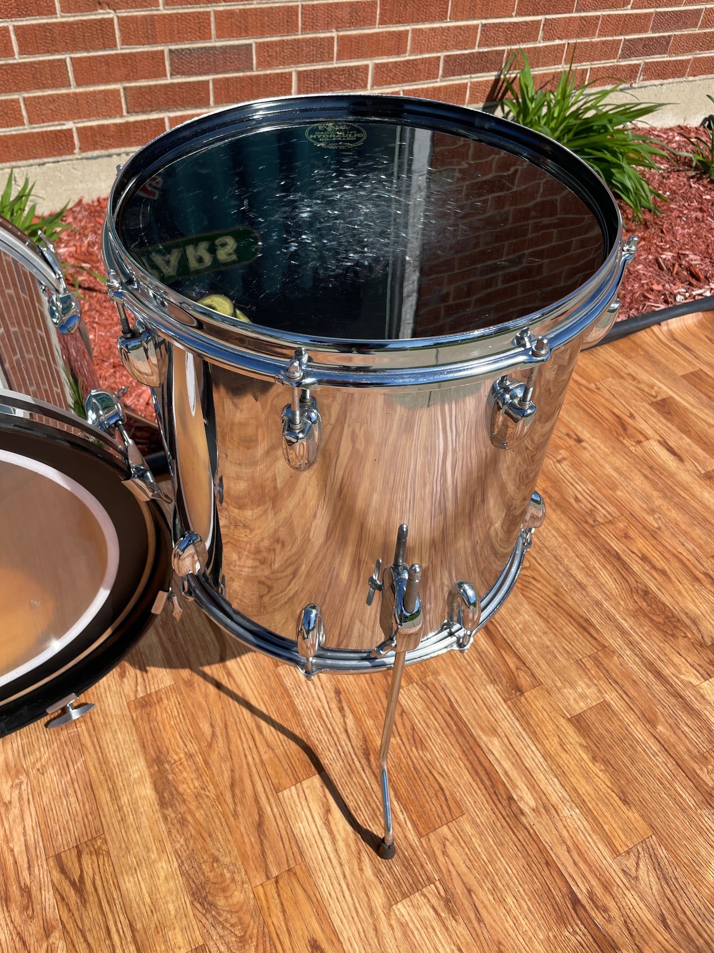 1970s Slingerland No. 9N Modern Jazz Outfit Drum Set Chrome Over Wood 20/12/14