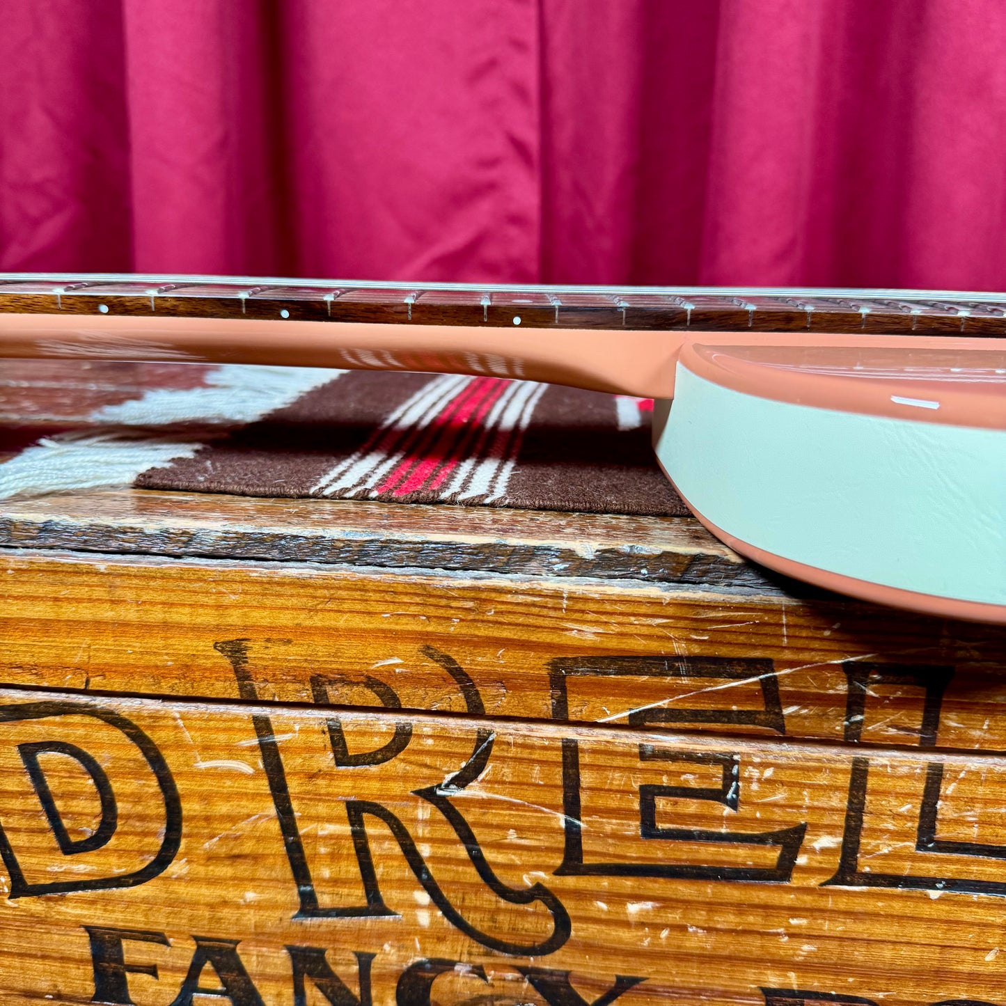 1990s Danelectro U2 Reissue Electric Guitar Coral