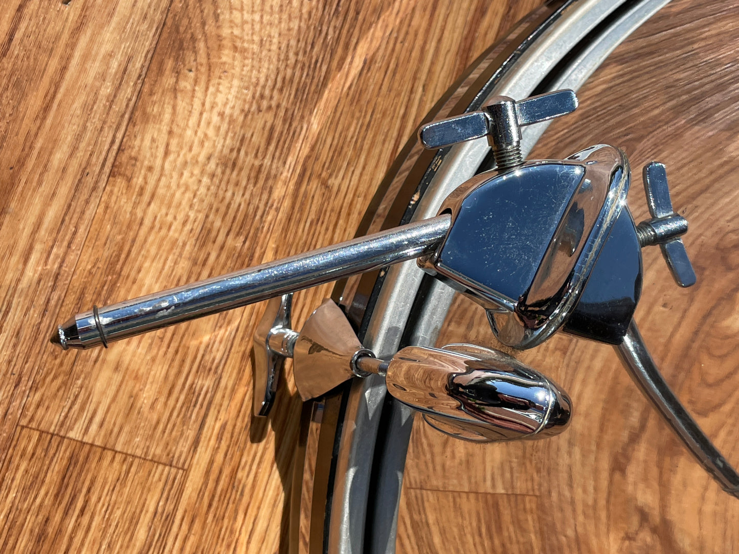 1970s Slingerland No. 9N Modern Jazz Outfit Drum Set Chrome Over Wood 20/12/14