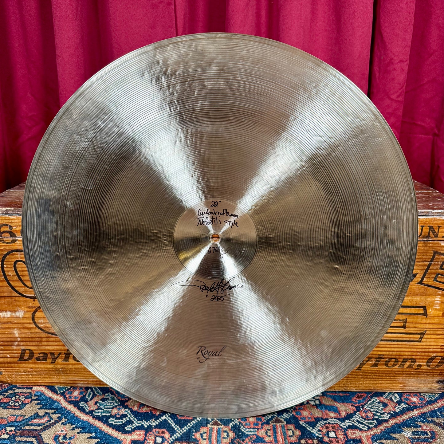 22" Royal Cymbals Cymbal Craftsman Nefertiti Style Ride 2721g *Video Demo*