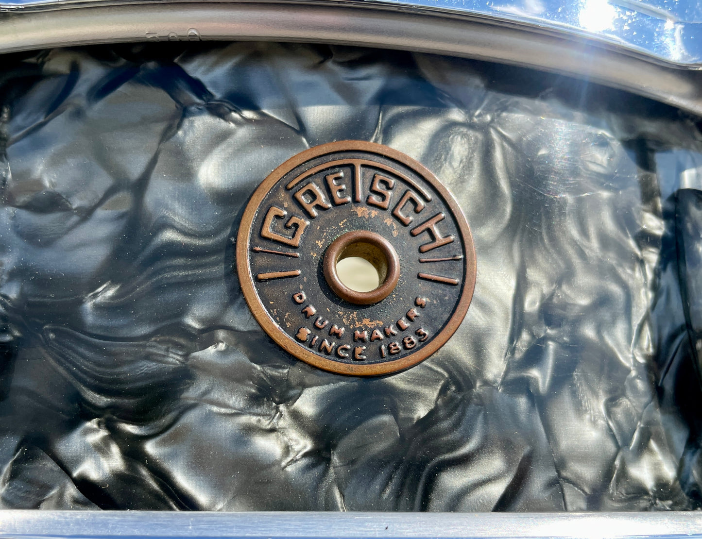 1960s Gretsch 4x14 Progressive Jazz X4175 Snare Drum Black Diamond Pearl