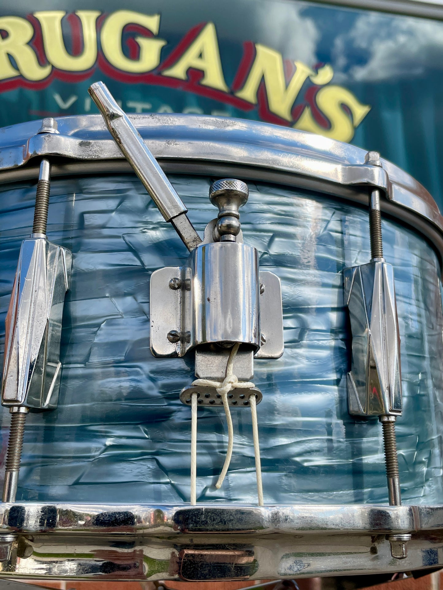 1940s Gretsch Broadkaster 6.5x14 Snare Drum No. X4152 Midnight Blue Pearl