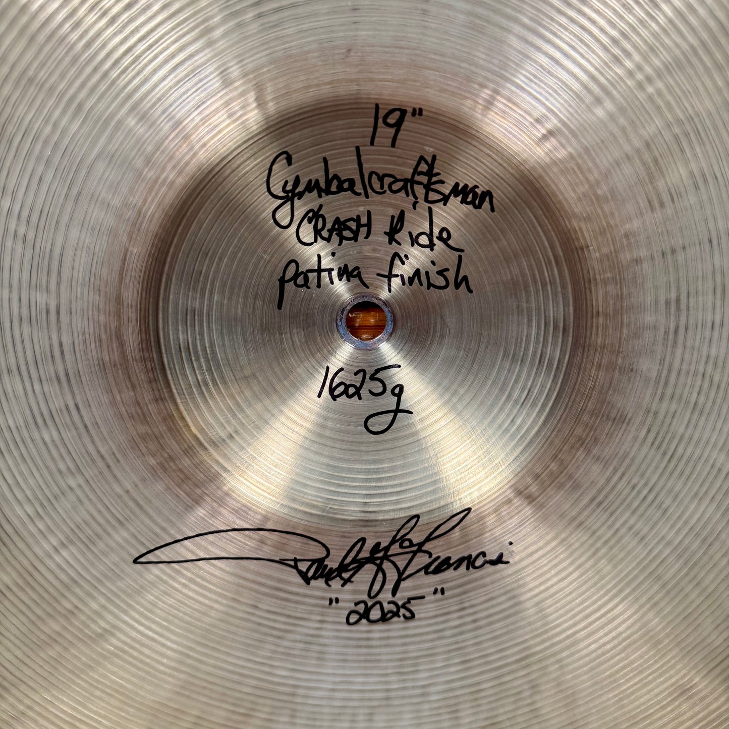 19" Royal Cymbals Cymbal Craftsman Crash Ride Patina Finish 1625g *Video Demo*