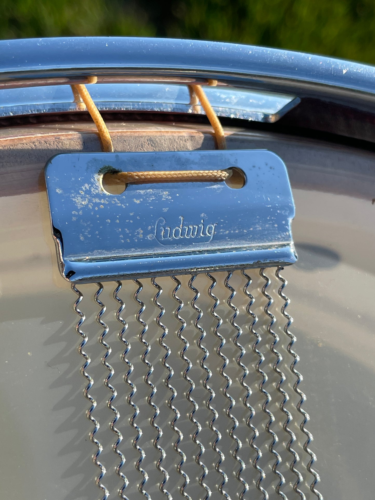 1965 Ludwig Downbeat 4x14 Snare Drum Red Sparkle