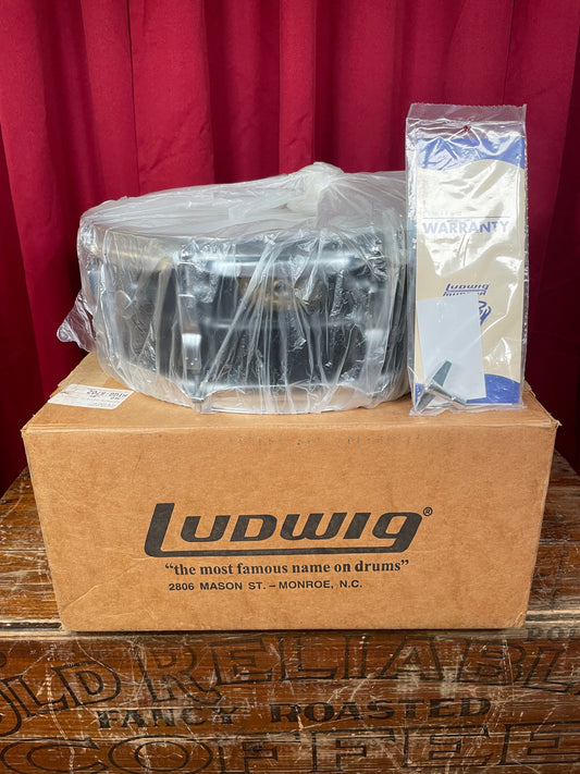 Ludwig 5x14 NOS 100th Anniversary Black Galaxy Acrolite Snare Drum Blackrolite