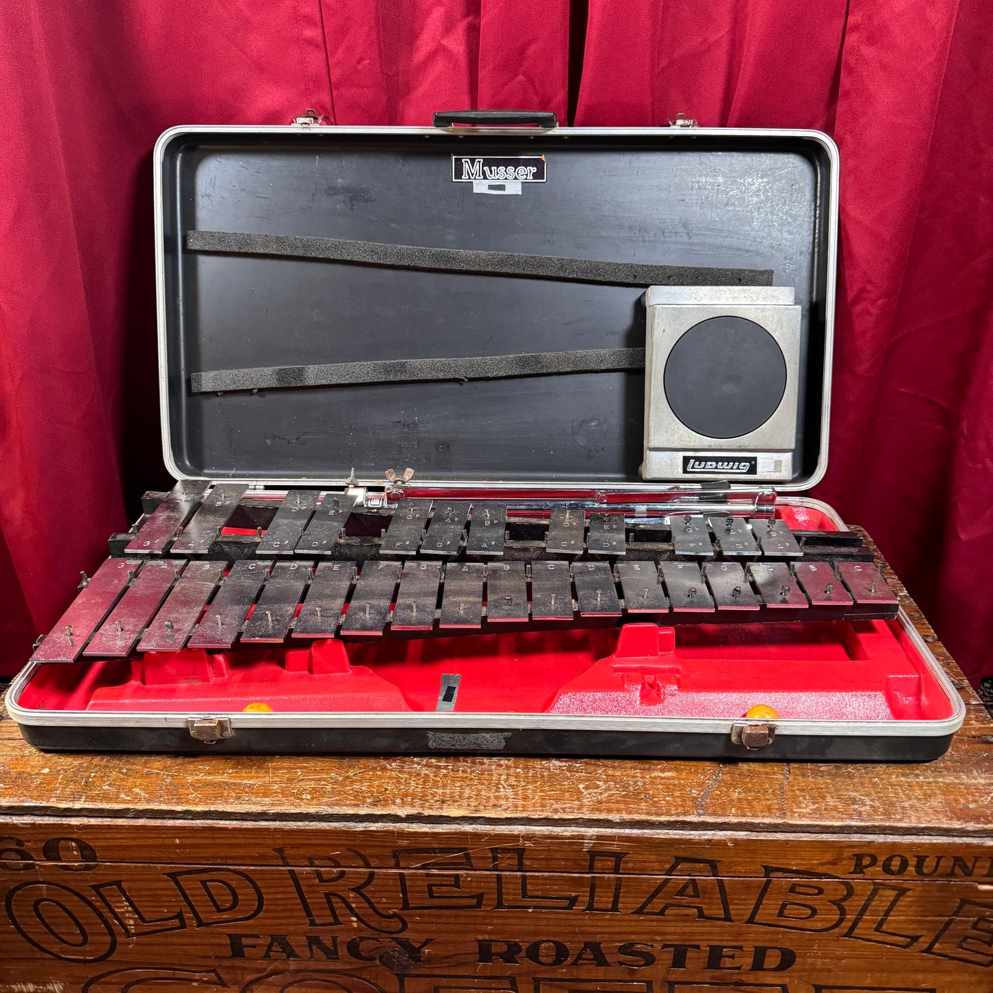 1970s Ludwig Musser M-649 Junior Percussionist Kit Glockenspiel Bells #2