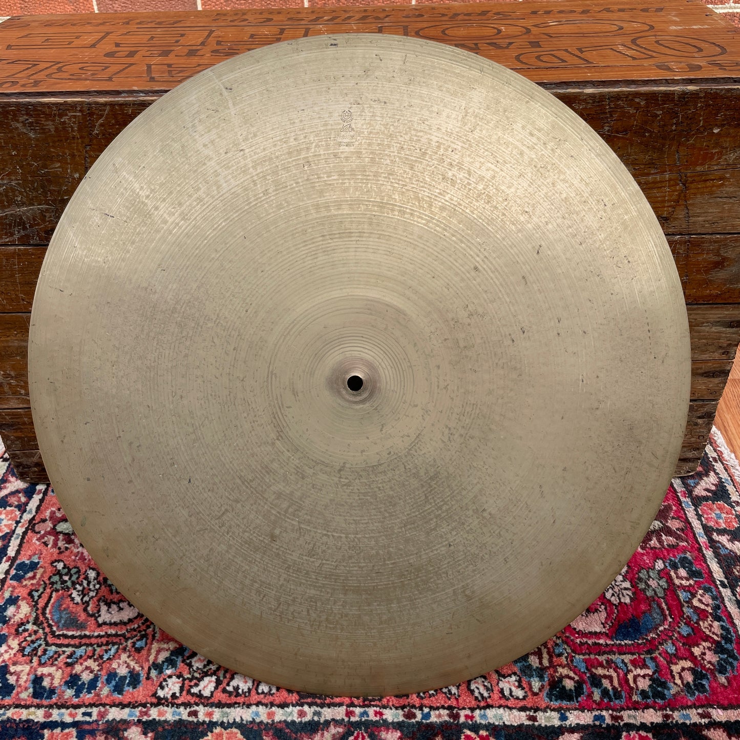 22" A. Zildjian & CIE Constantinople 1970s Flat Ride Cymbal 3564g *Video Demo*