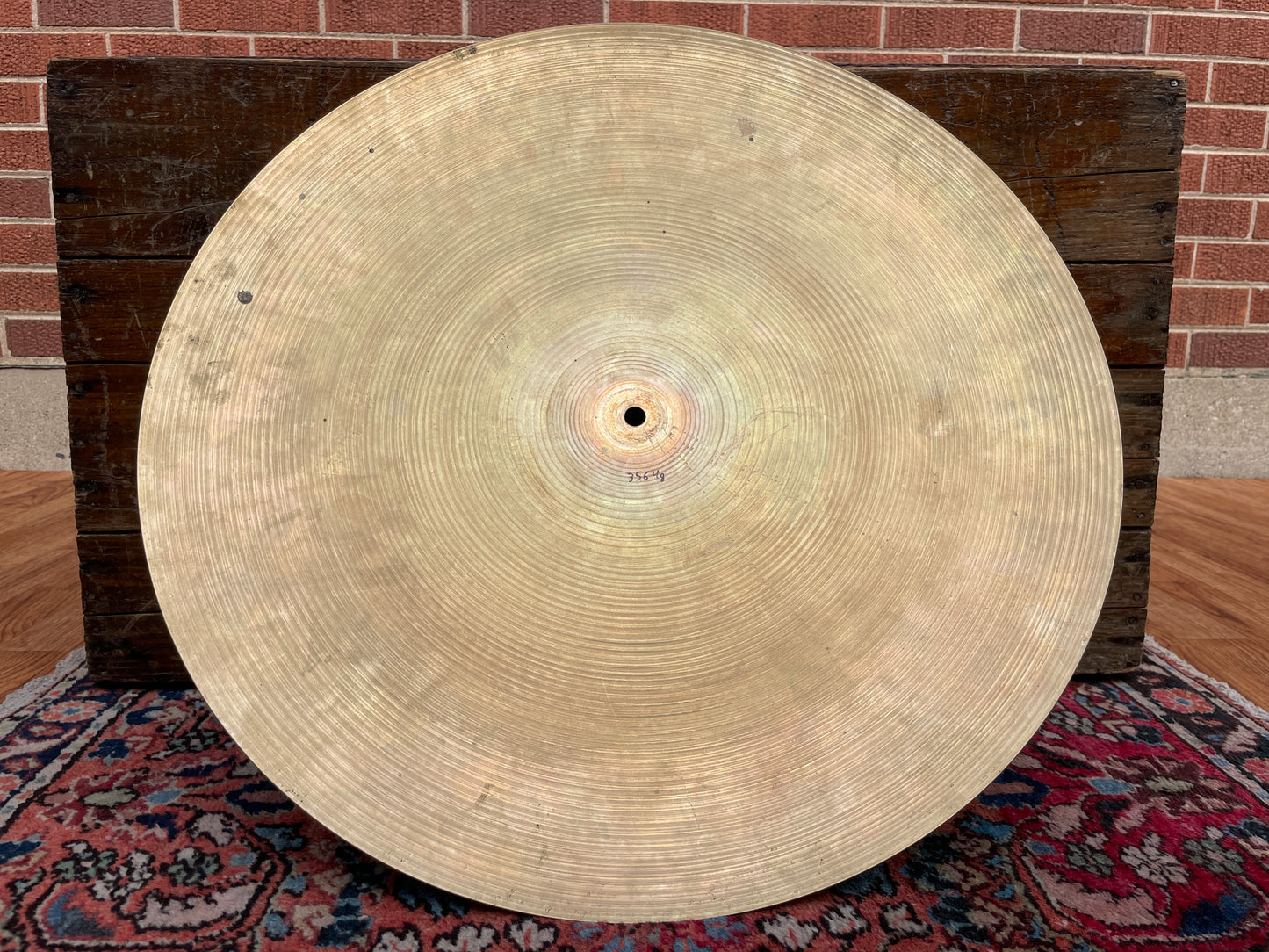 22" A. Zildjian & CIE Constantinople 1970s Flat Ride Cymbal 3564g *Video Demo*