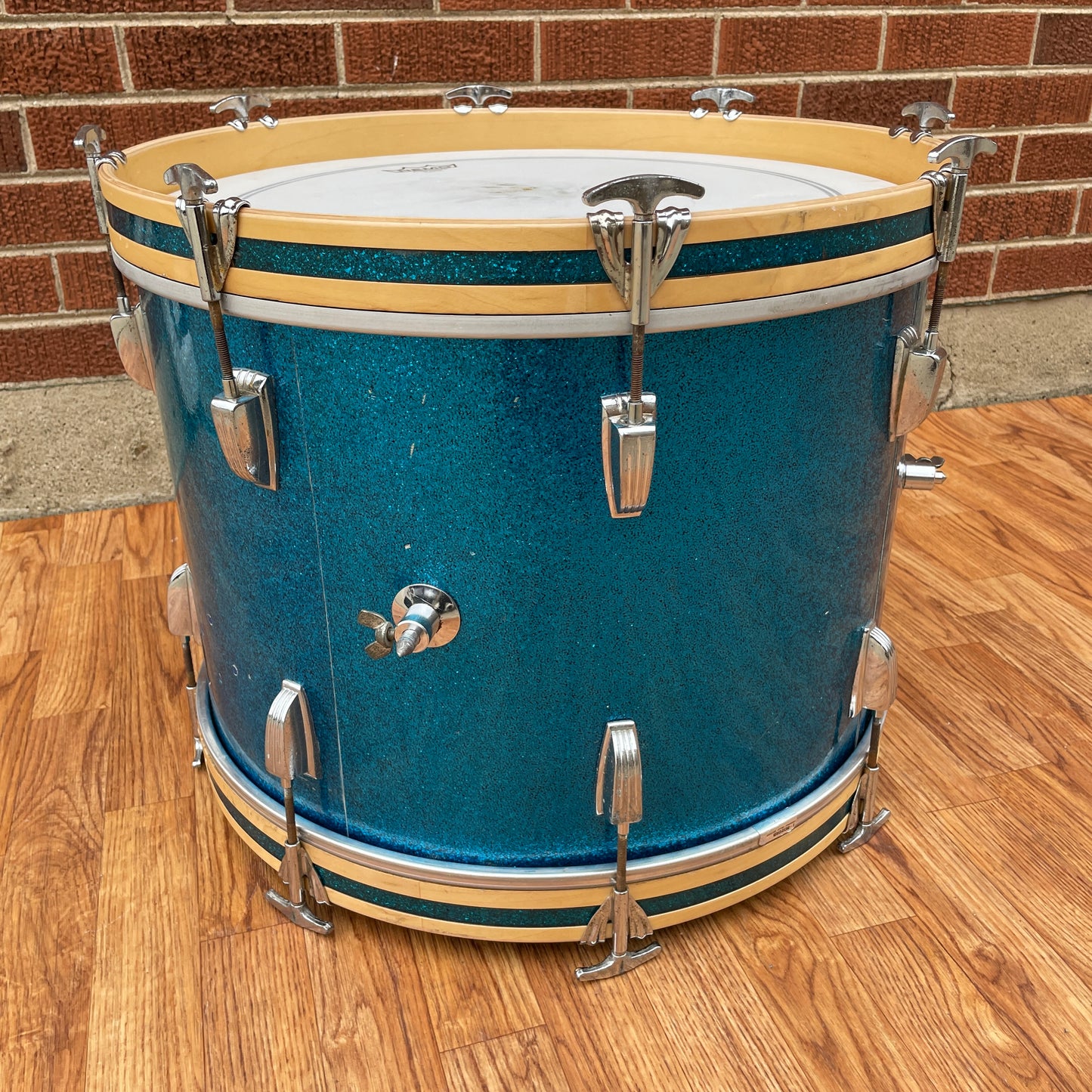 1959 WFL Ludwig 14x20 Bass Drum Blue Sparkle