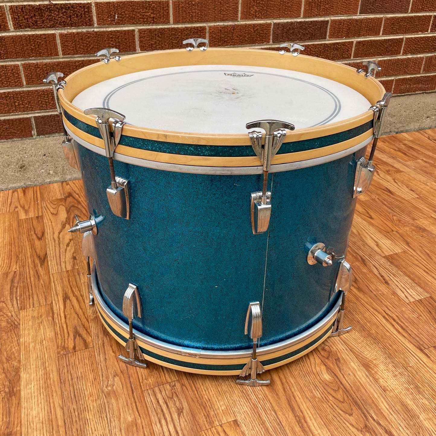 1959 WFL Ludwig 14x20 Bass Drum Blue Sparkle