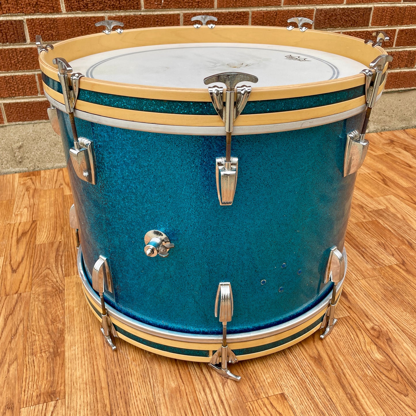 1959 WFL Ludwig 14x20 Bass Drum Blue Sparkle