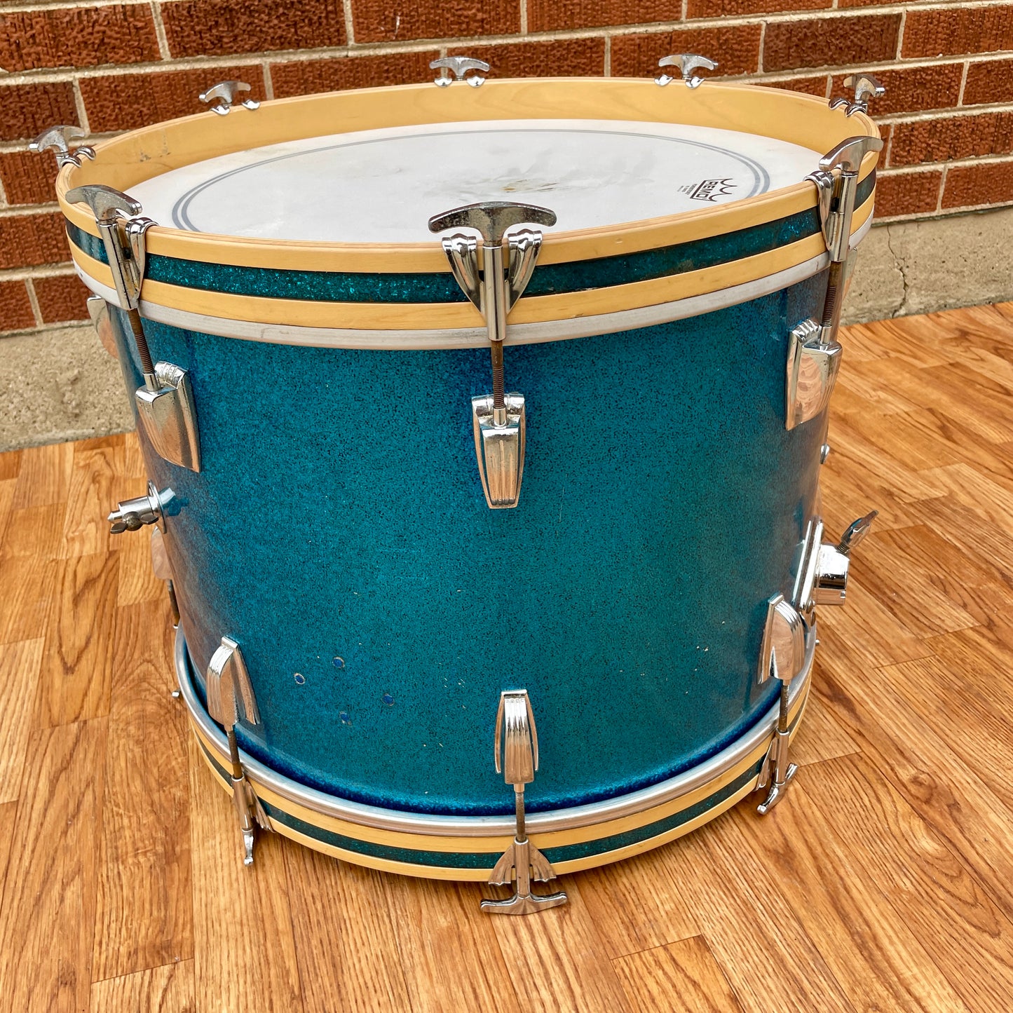 1959 WFL Ludwig 14x20 Bass Drum Blue Sparkle