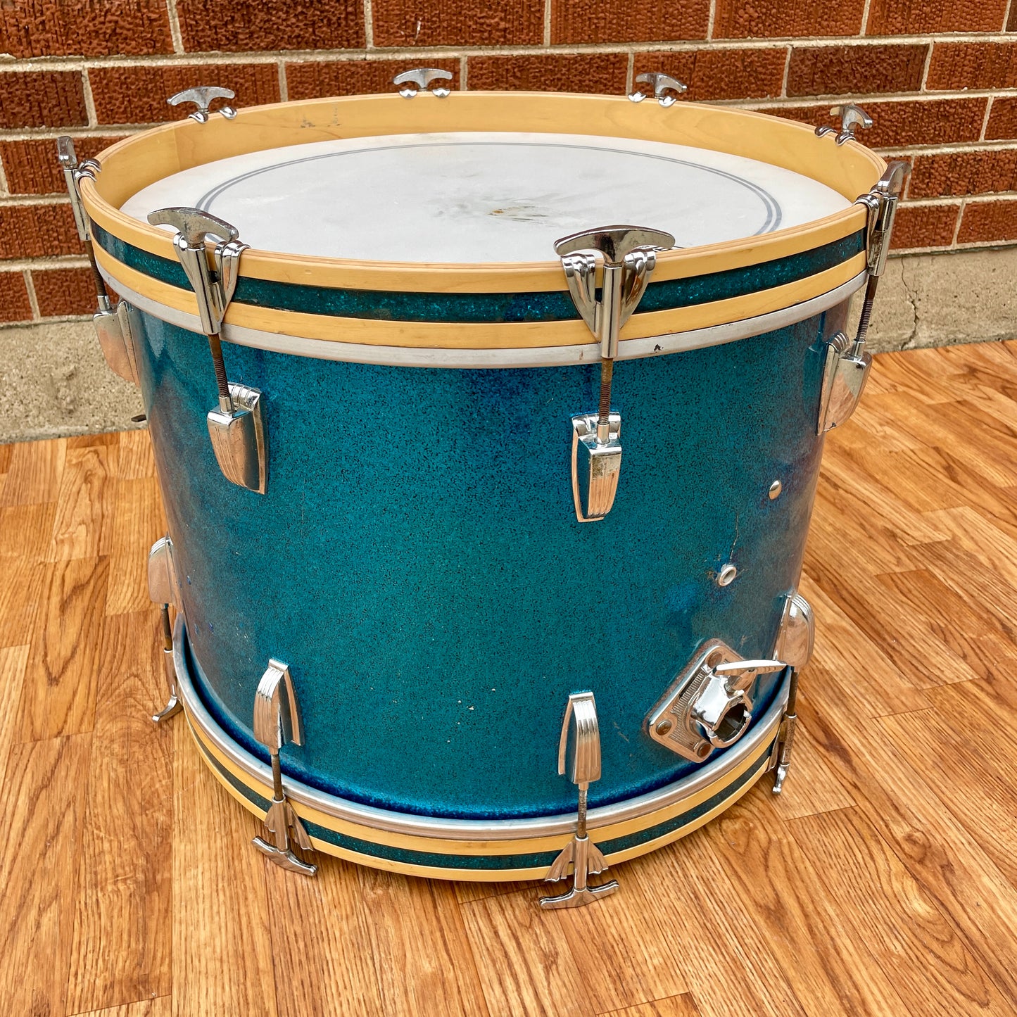 1959 WFL Ludwig 14x20 Bass Drum Blue Sparkle