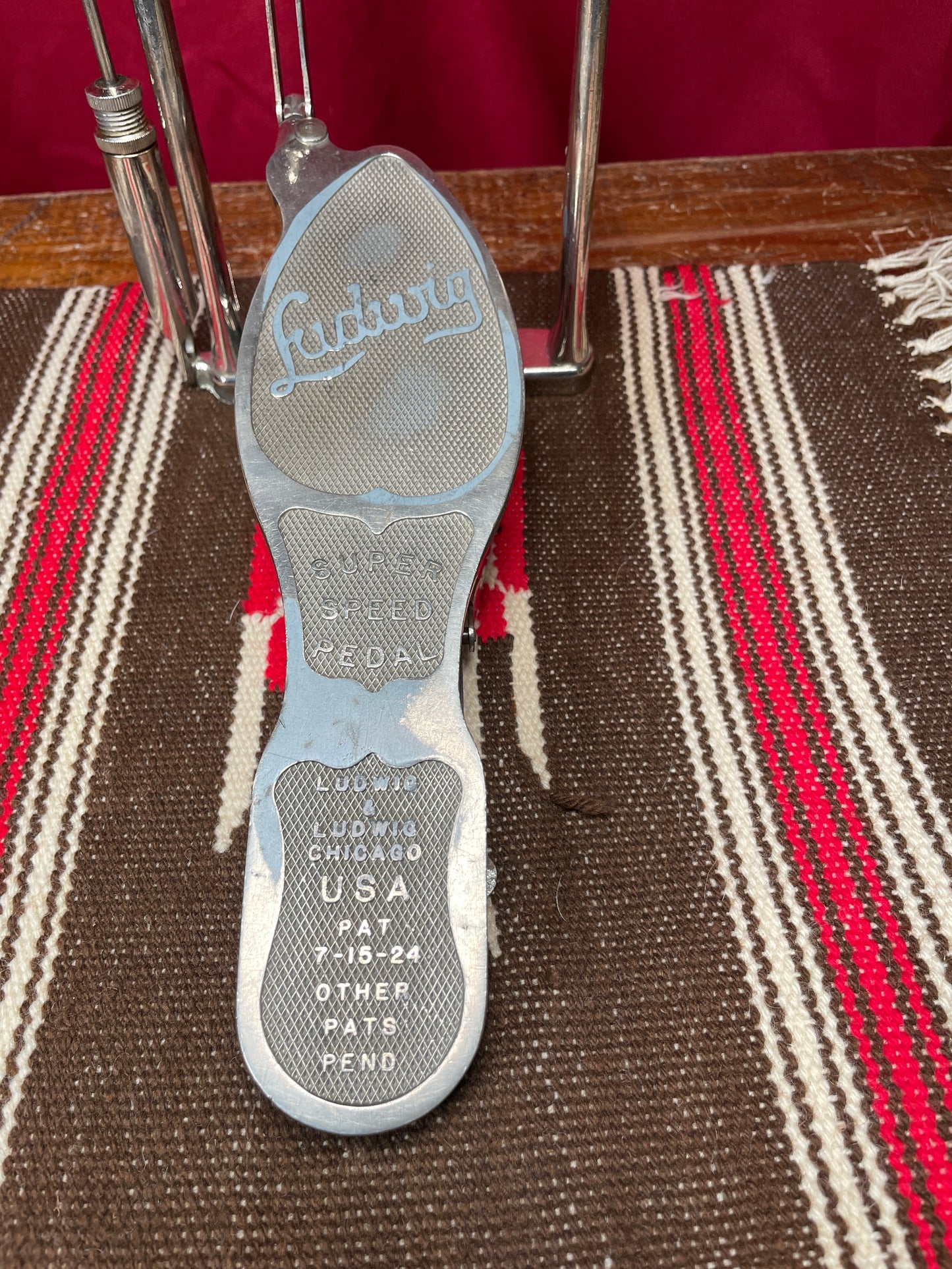 1930s Ludwig No. 309K Super Speed Bass Drum Pedal Chrome Regular Model