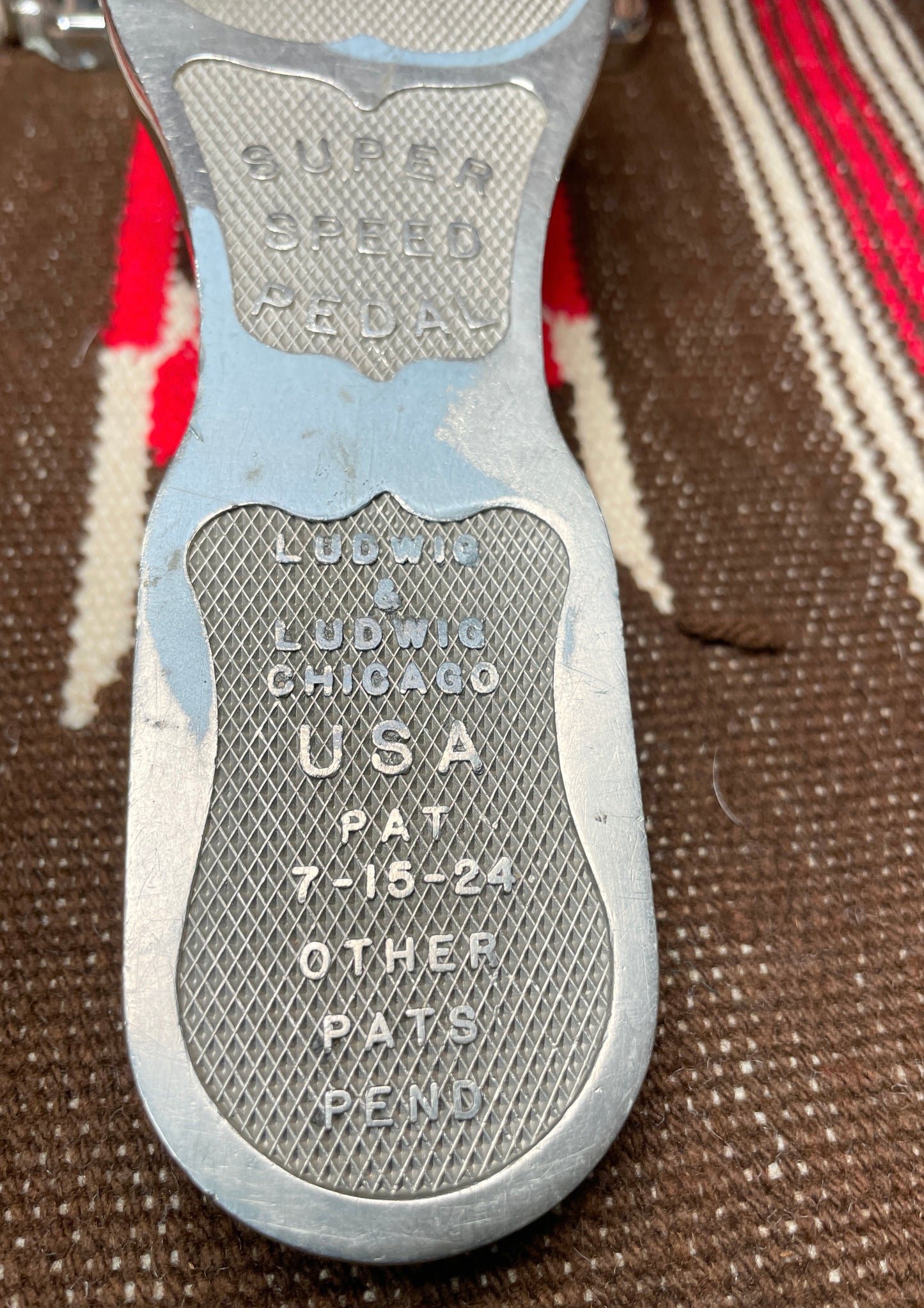 1930s Ludwig No. 309K Super Speed Bass Drum Pedal Chrome Regular Model