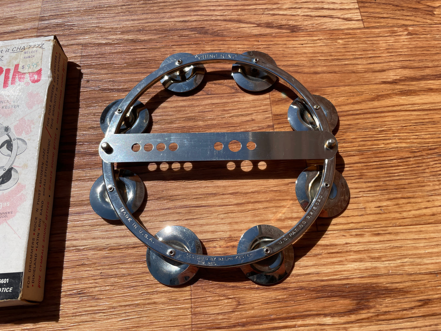NOS Vintage Original Ralph Kester Ching Ring Hi-Hat Tambourine John Bonham