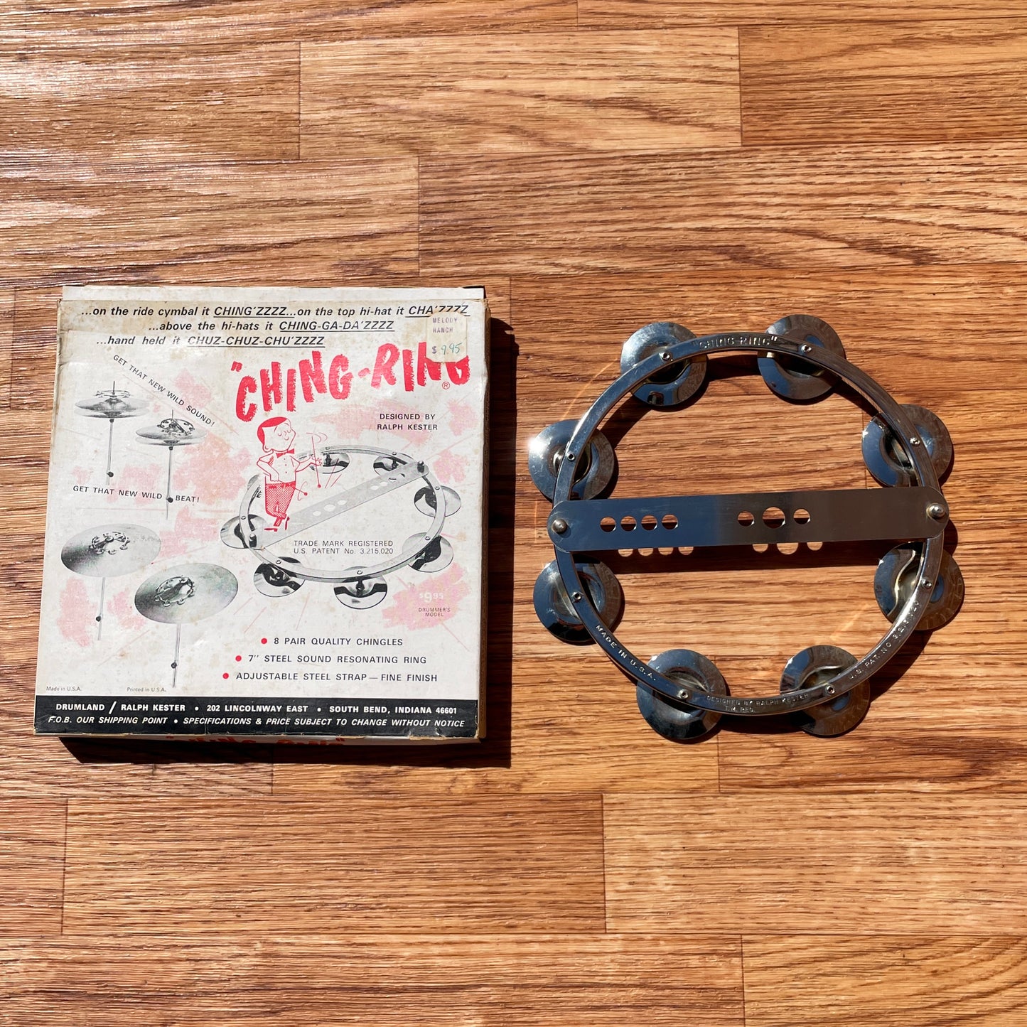 NOS Vintage Original Ralph Kester Ching Ring Hi-Hat Tambourine John Bonham
