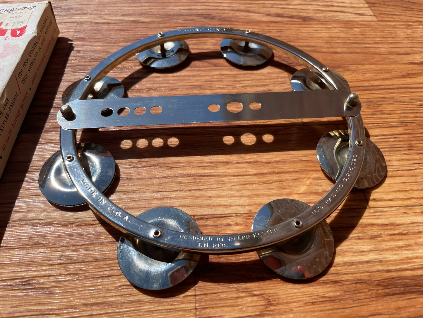 NOS Vintage Original Ralph Kester Ching Ring Hi-Hat Tambourine John Bonham