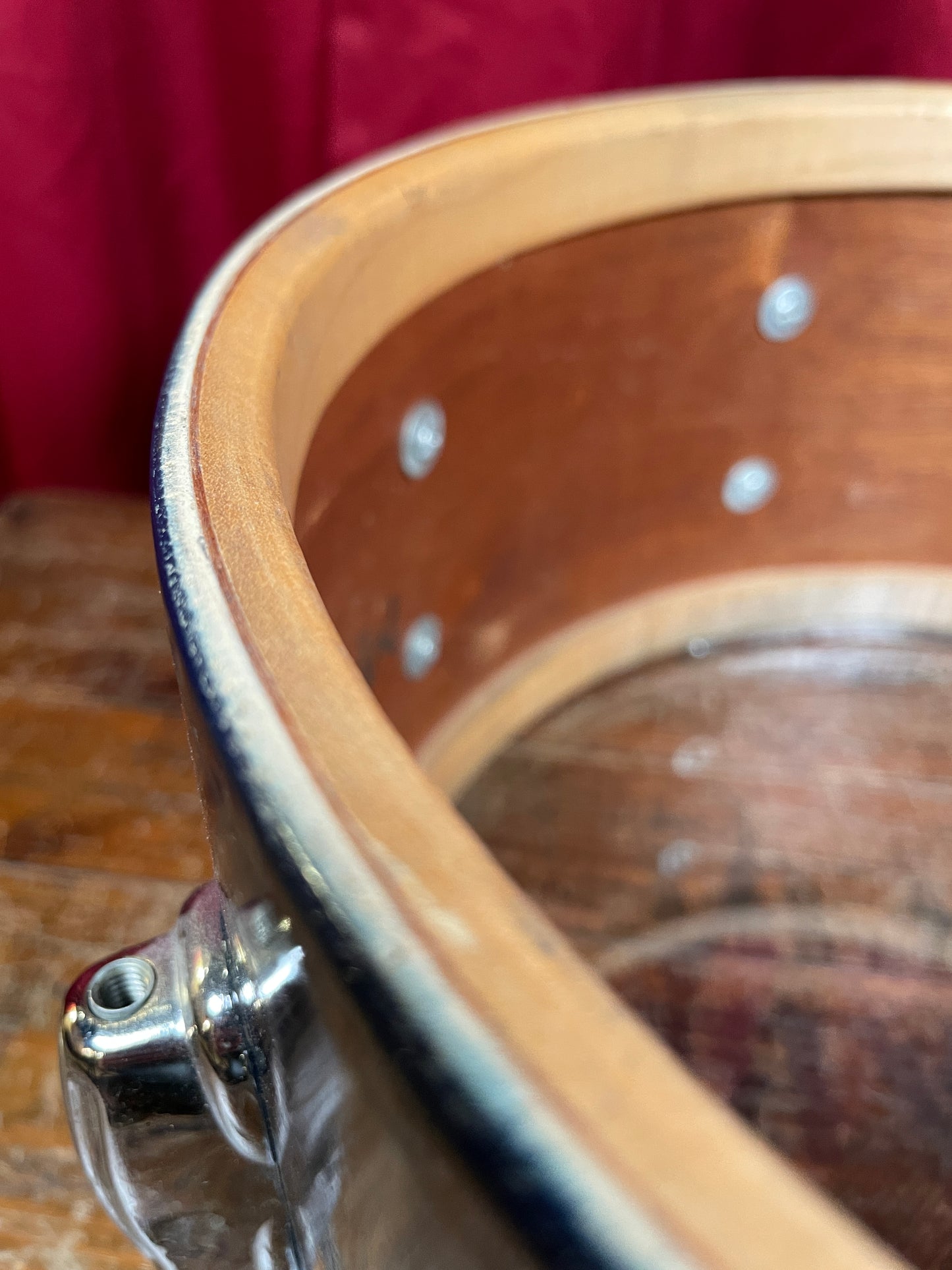 1960s Slingerland 7x14 Student Model No. 157 Snare Drum Blue Lacquer