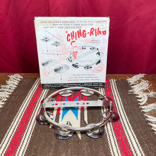 NOS Vintage Original Ralph Kester Ching Ring Hi-Hat Tambourine John Bonham
