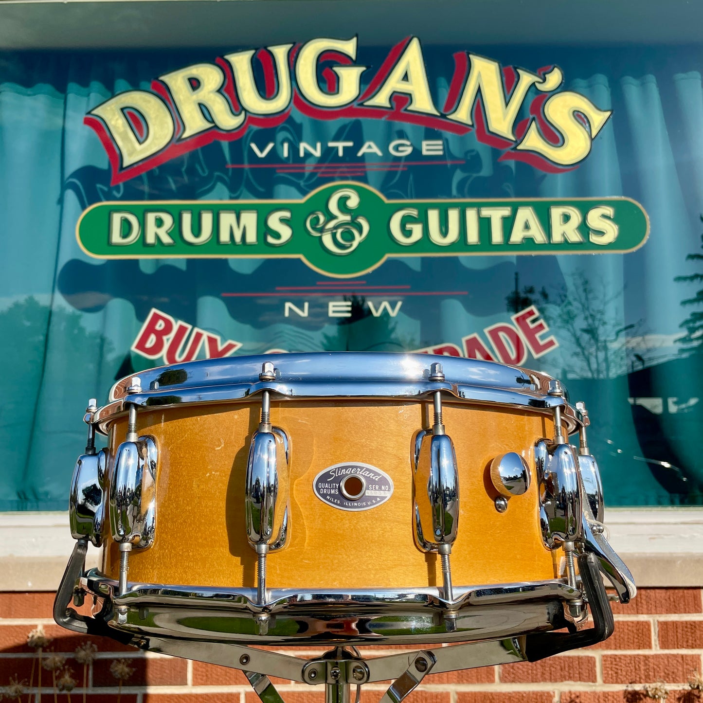 1970s Slingerland 5x14 Spitfire No. 201 Snare Drum Natural TDR