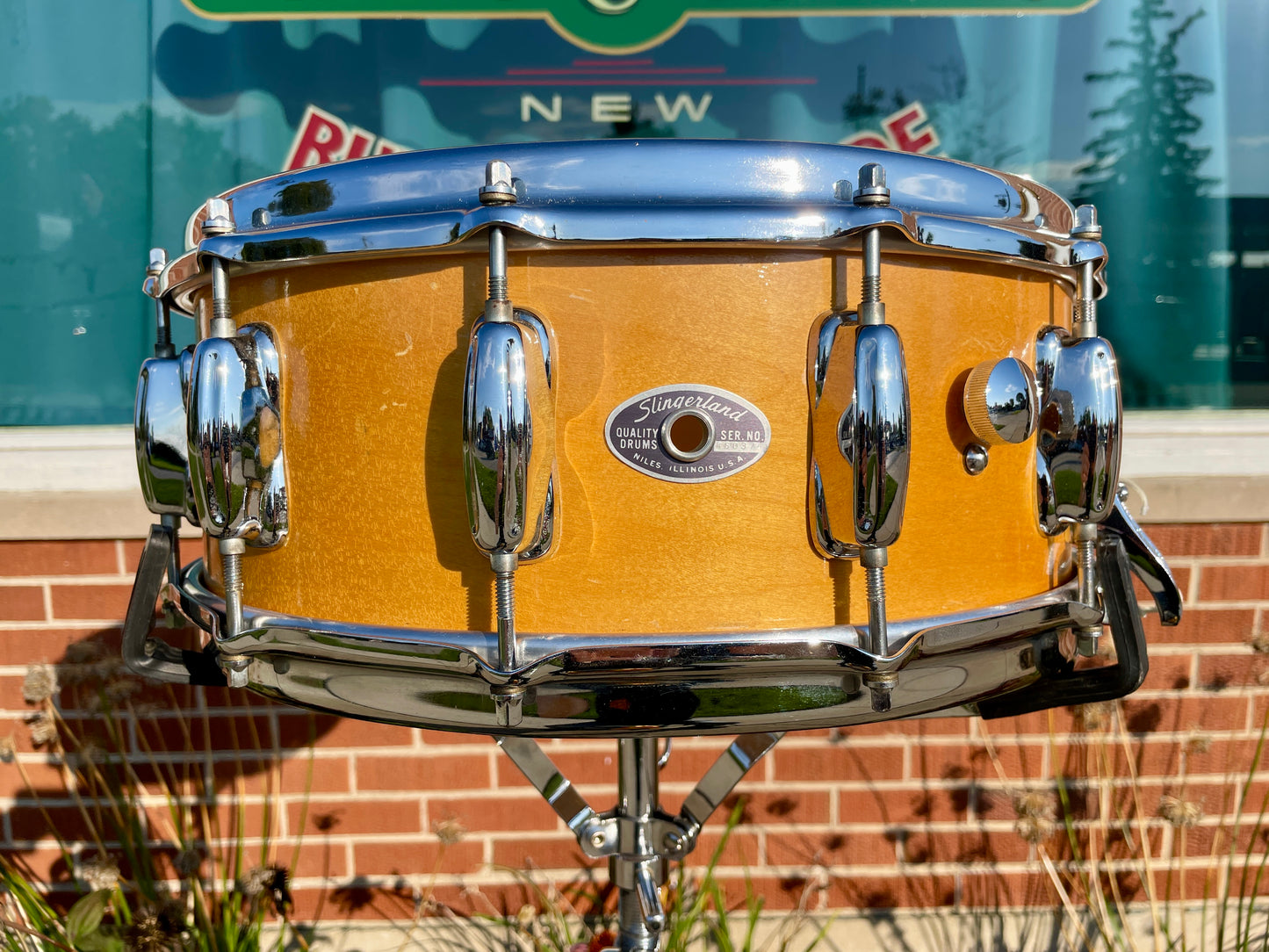 1970s Slingerland 5x14 Spitfire No. 201 Snare Drum Natural TDR
