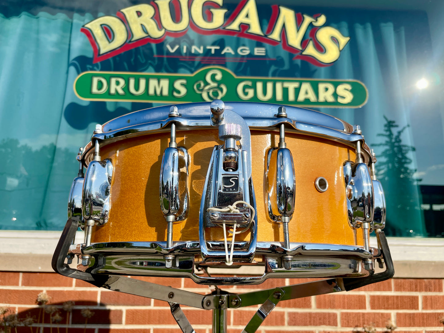 1970s Slingerland 5x14 Spitfire No. 201 Snare Drum Natural TDR