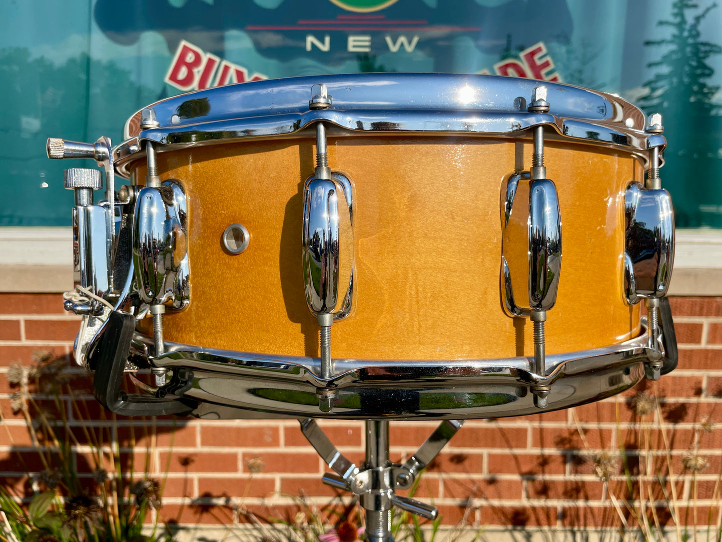 1970s Slingerland 5x14 Spitfire No. 201 Snare Drum Natural TDR