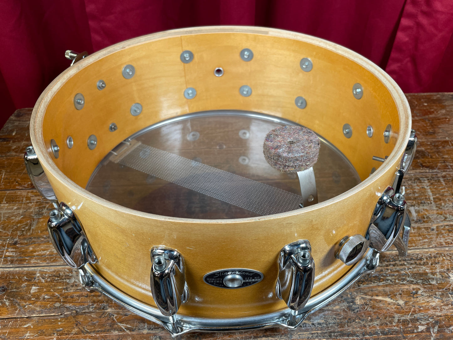 1970s Slingerland 5x14 Spitfire No. 201 Snare Drum Natural TDR