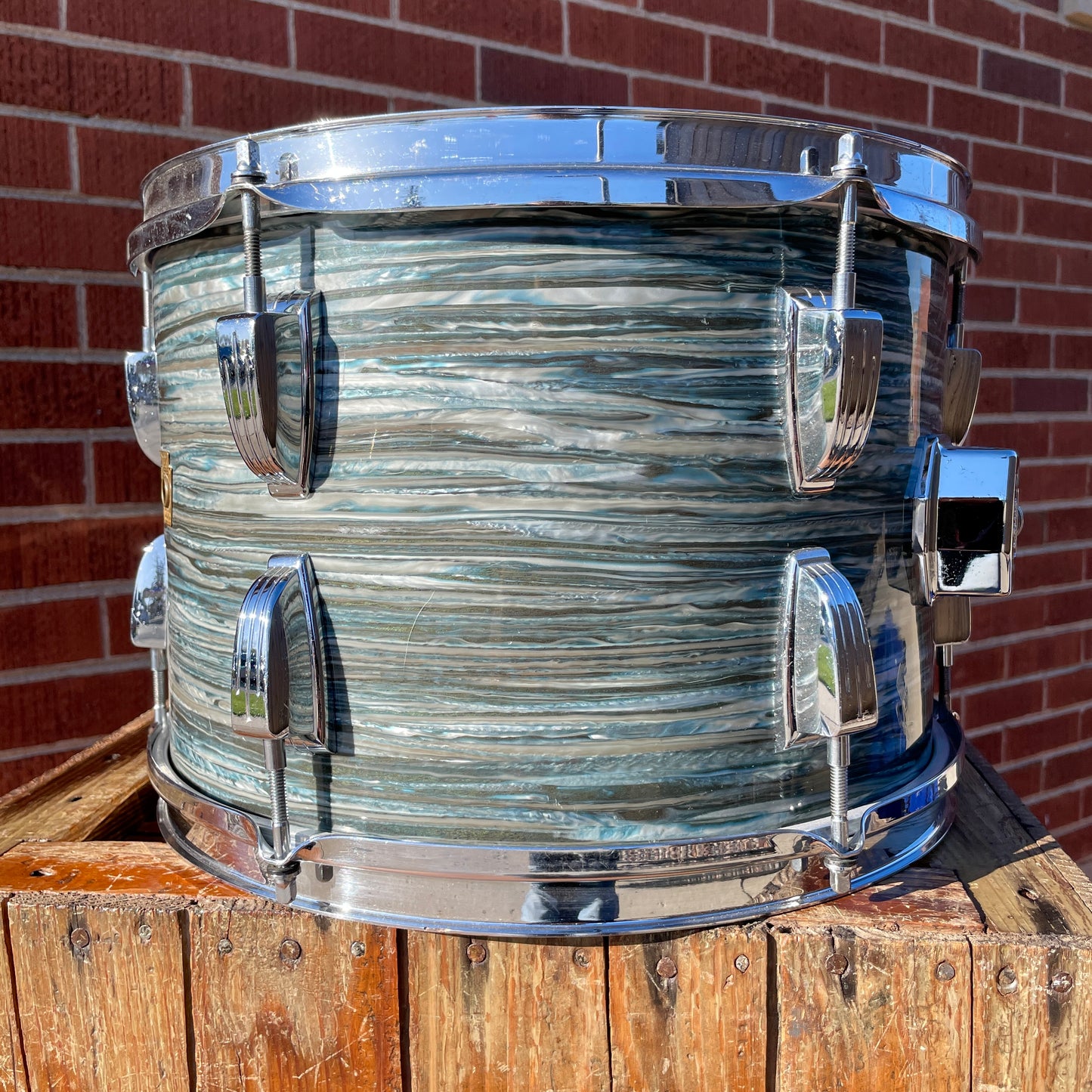 1960s Ludwig 9x13 Tom Drum Oyster Blue Pearl