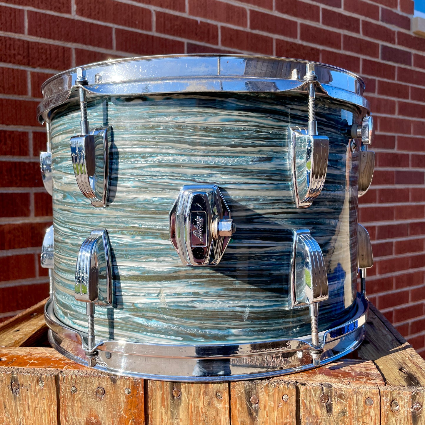 1960s Ludwig 9x13 Tom Drum Oyster Blue Pearl