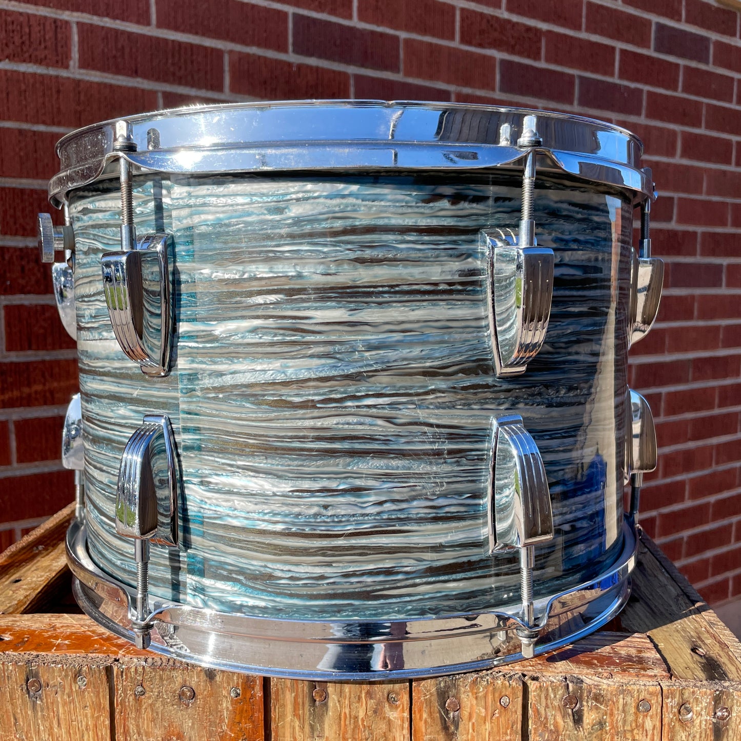 1960s Ludwig 9x13 Tom Drum Oyster Blue Pearl