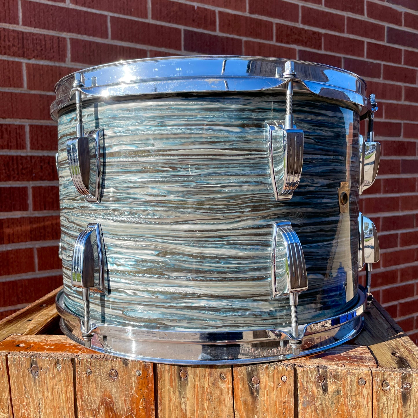 1960s Ludwig 9x13 Tom Drum Oyster Blue Pearl
