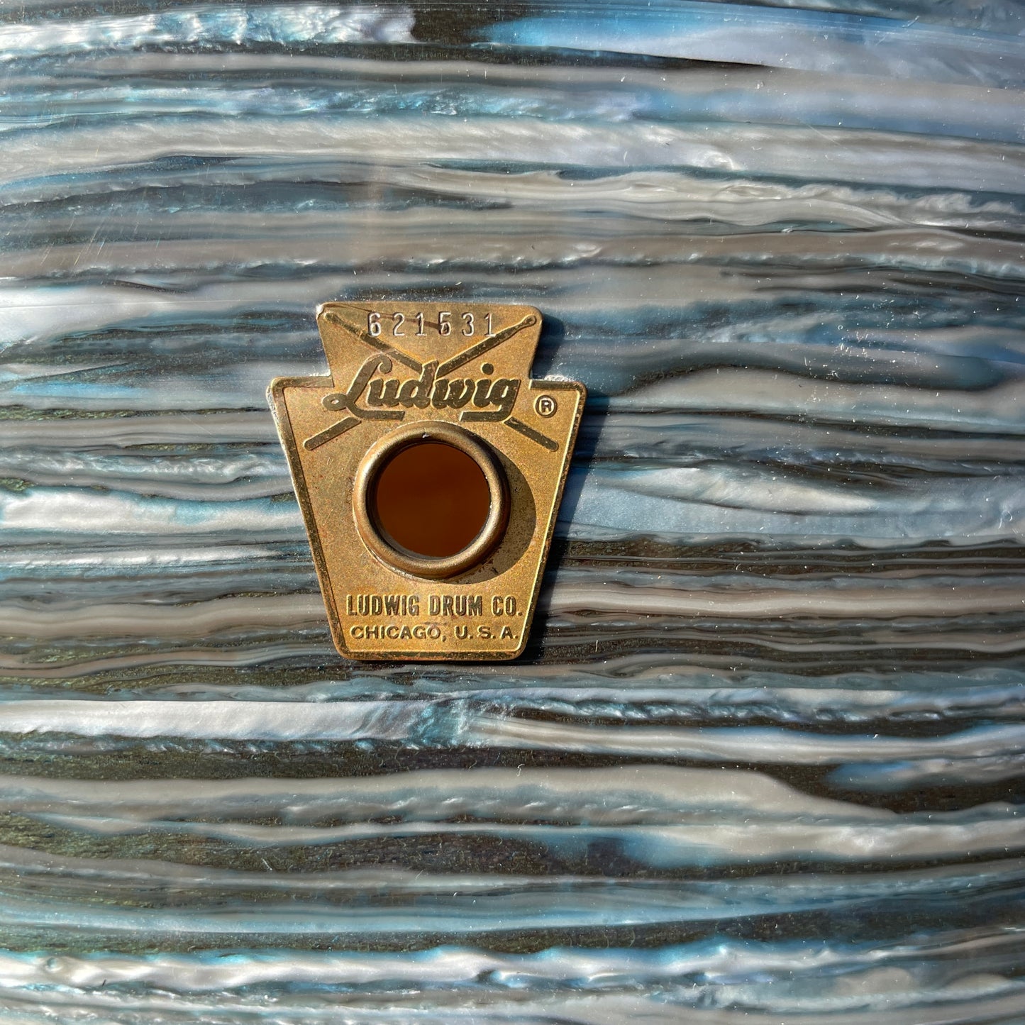 1960s Ludwig 9x13 Tom Drum Oyster Blue Pearl