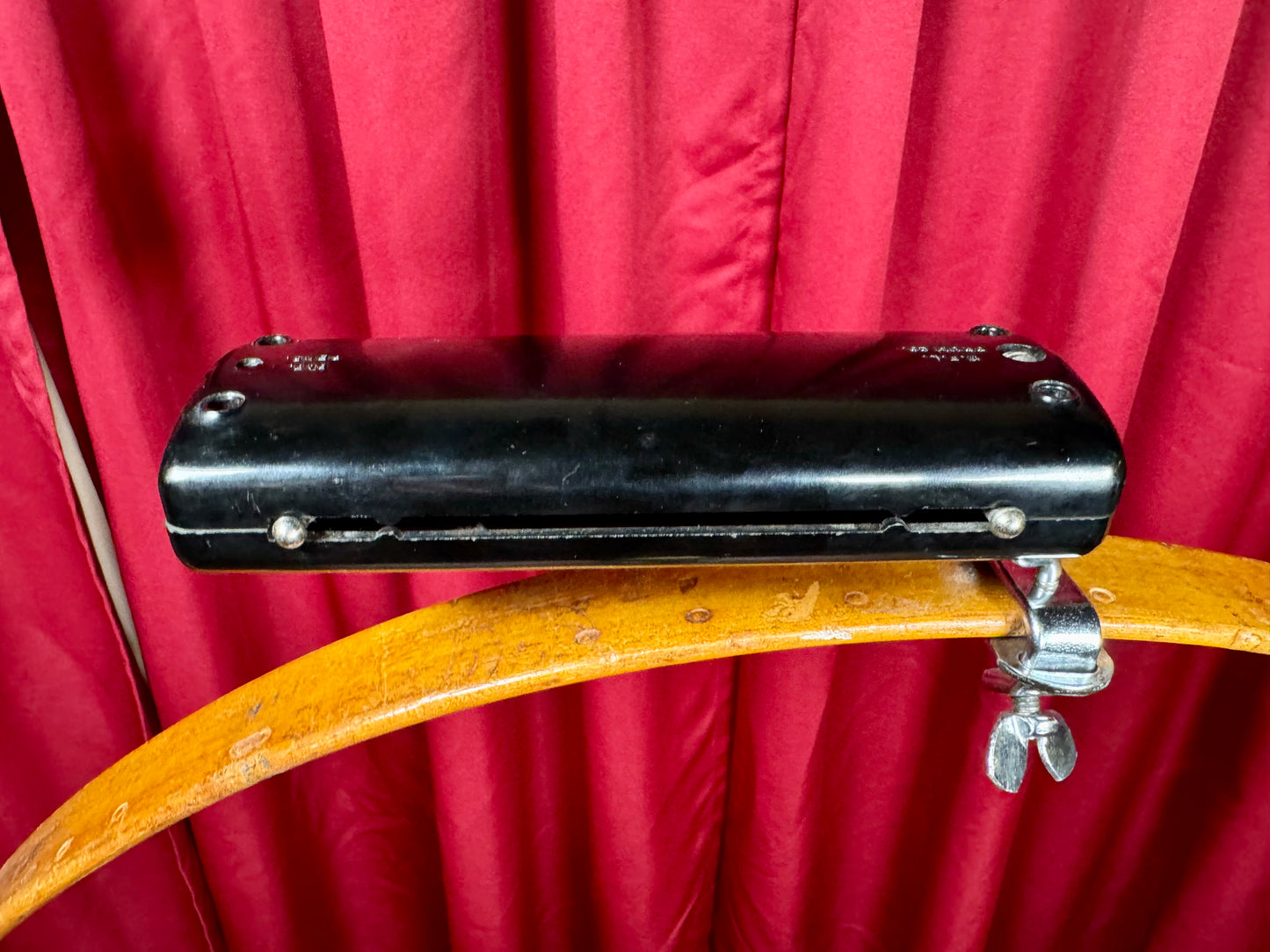 1950s WFL Ludwig Tunable Ebonite Plastic Tone Block No. 777 w/ Hoop Mount