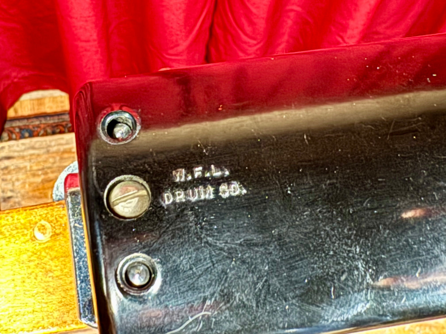 1950s WFL Ludwig Tunable Ebonite Plastic Tone Block No. 777 w/ Hoop Mount