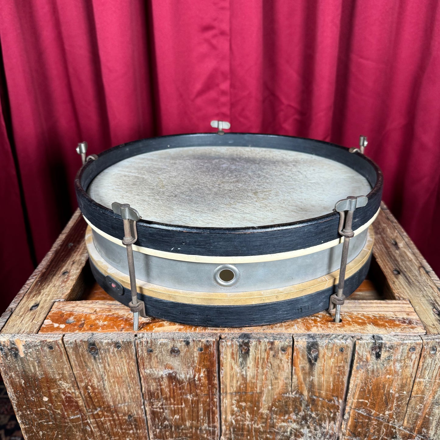 1920s Ludwig 3x12 "Jazz-'Er-Up" Model No. 945 Nickel Plated Snare