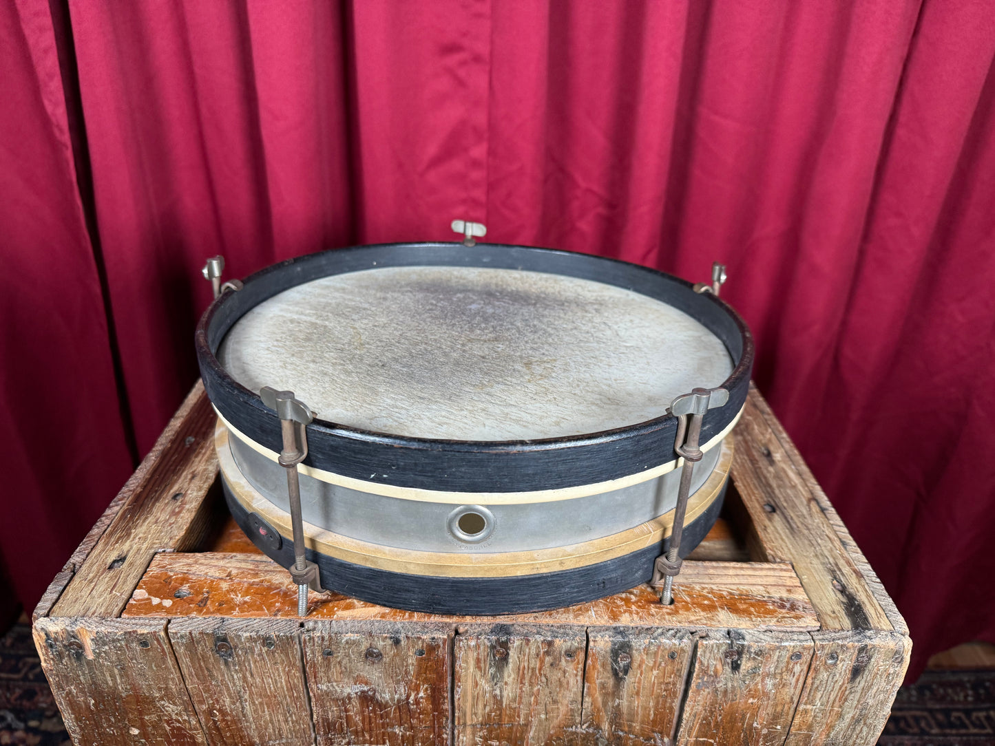 1920s Ludwig 3x12 "Jazz-'Er-Up" Model No. 945 Nickel Plated Snare