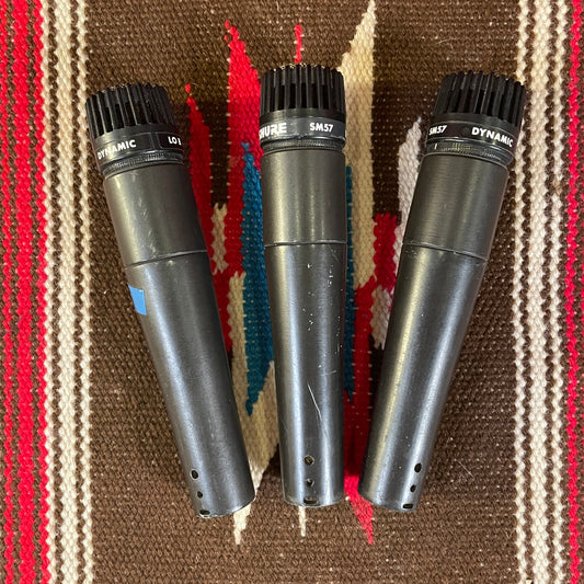 Shure SM57 Cardioid Dynamic Instrument Microphone - Set of 3