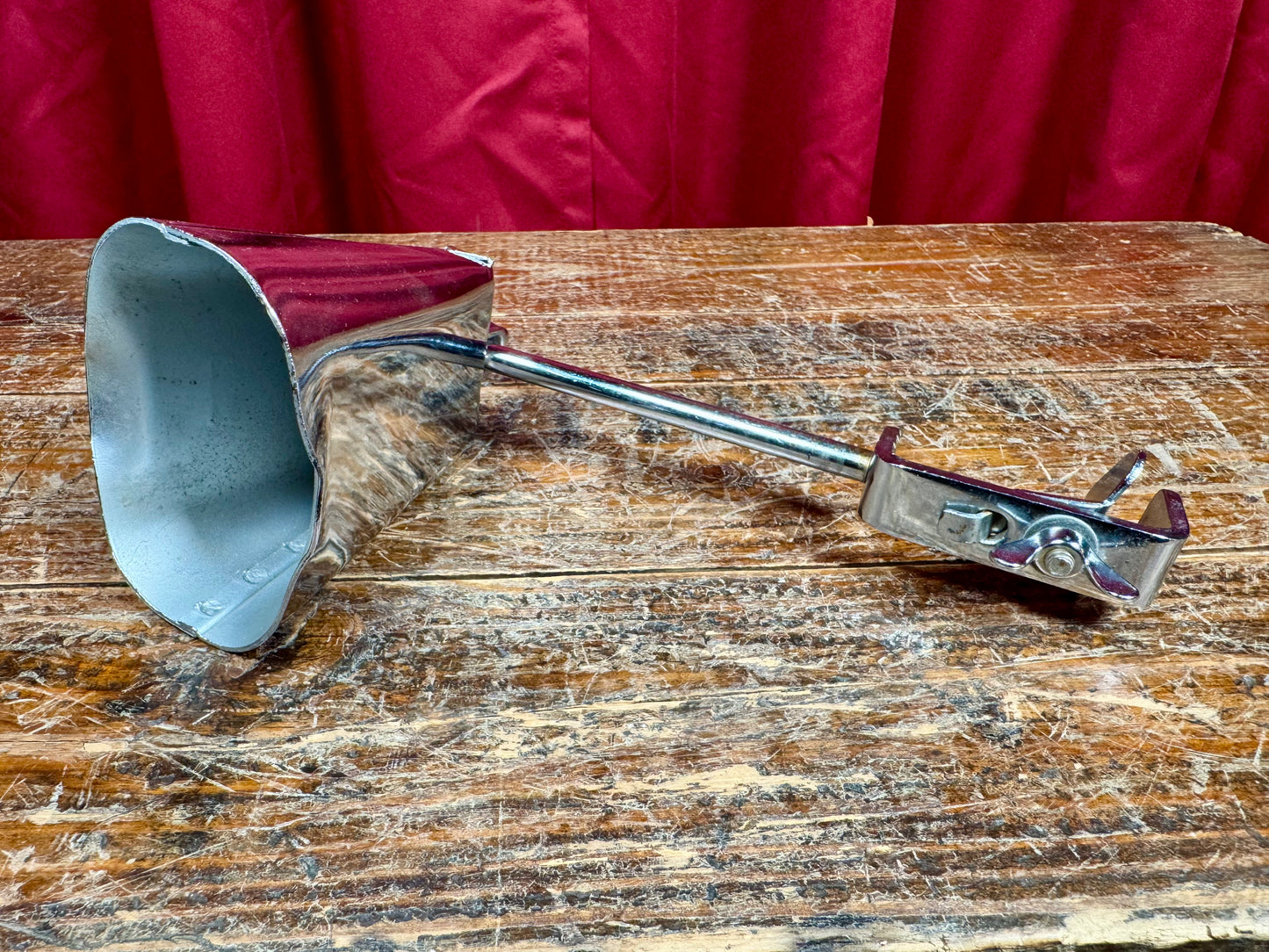 1960s Premier Cow Bell w/ Bass Drum Hoop Mount Holder