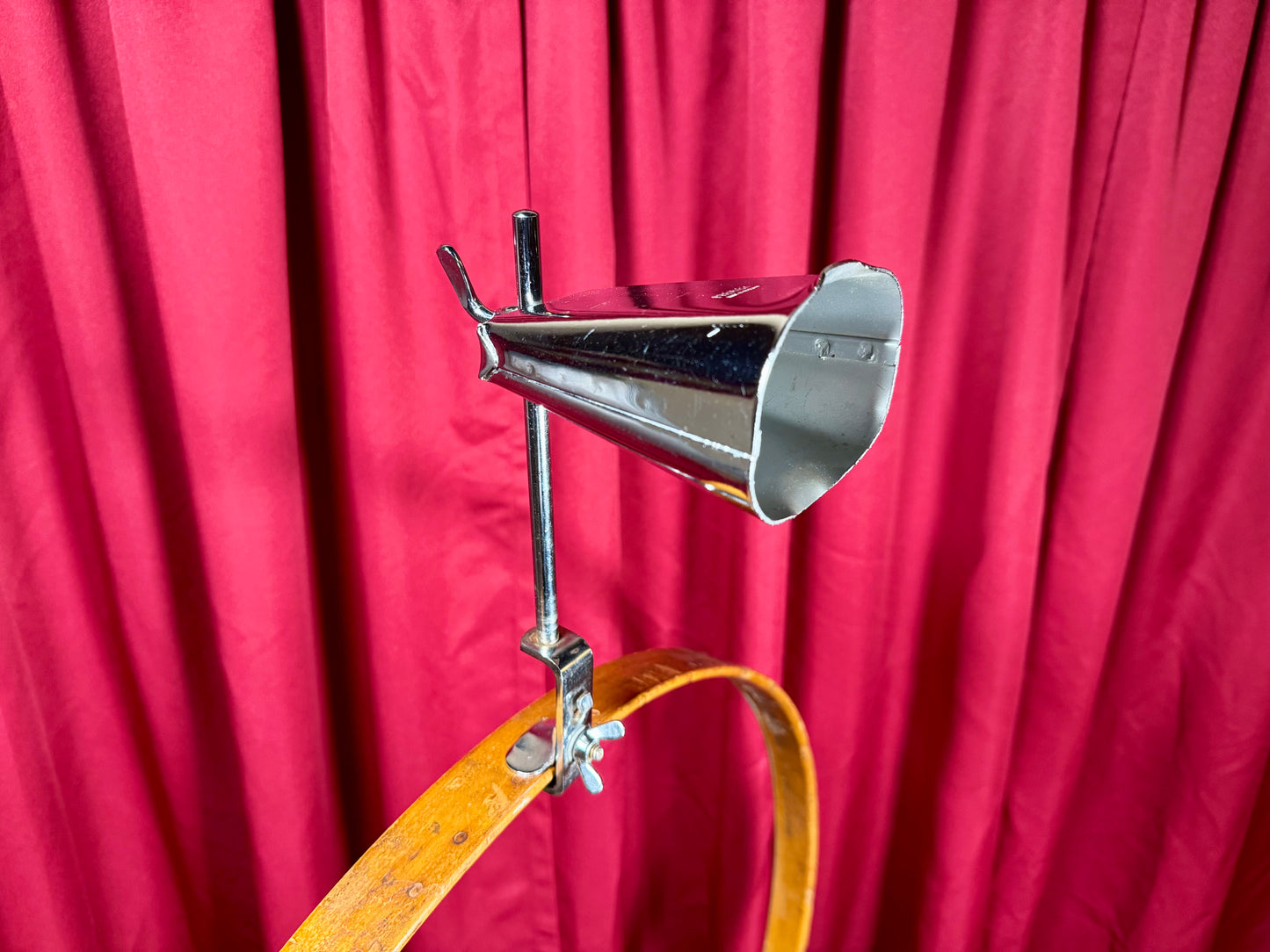 1960s Premier Cow Bell w/ Bass Drum Hoop Mount Holder