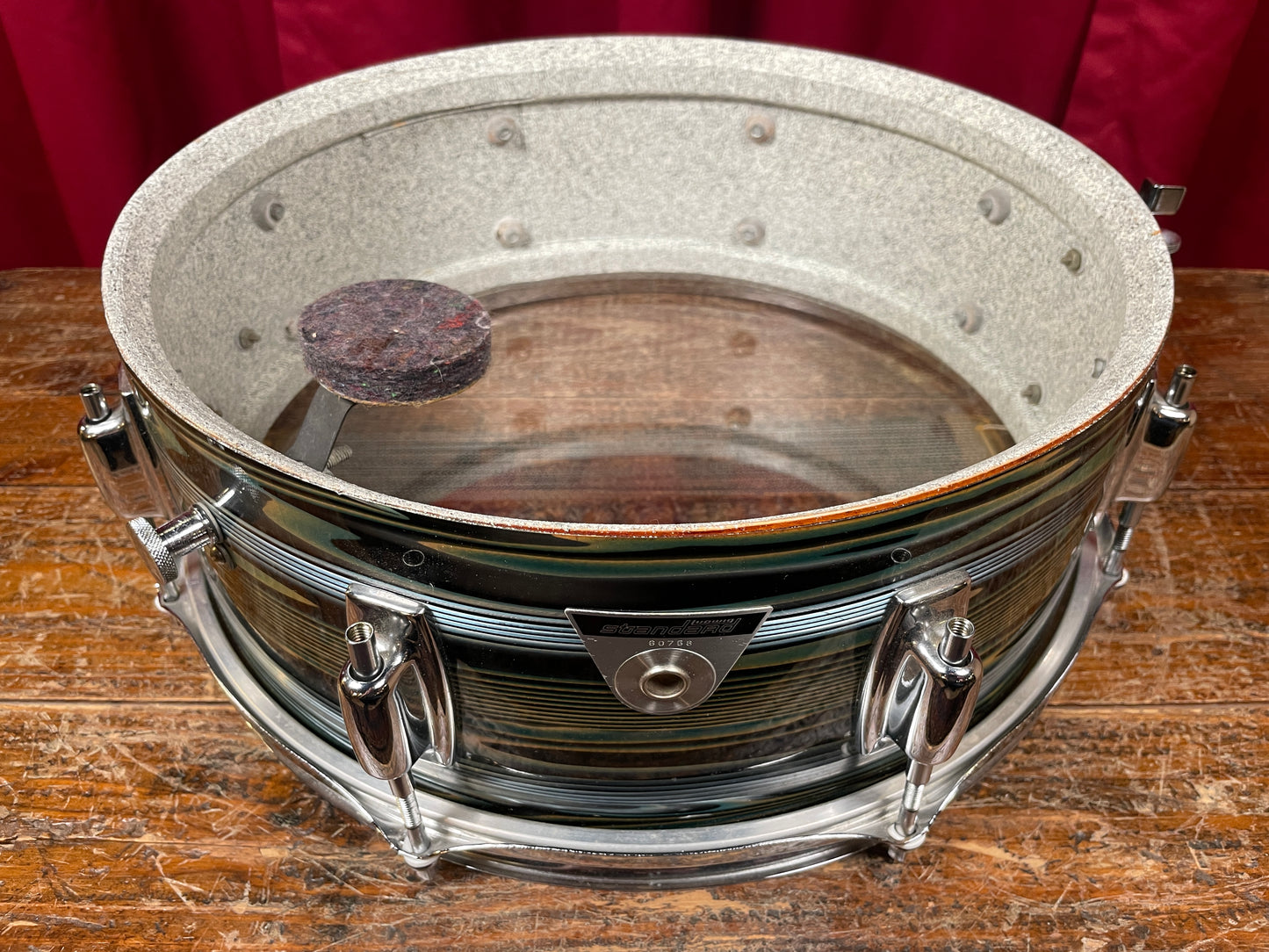 1970s Ludwig Standard 5x14 Snare Drum Blue Strata