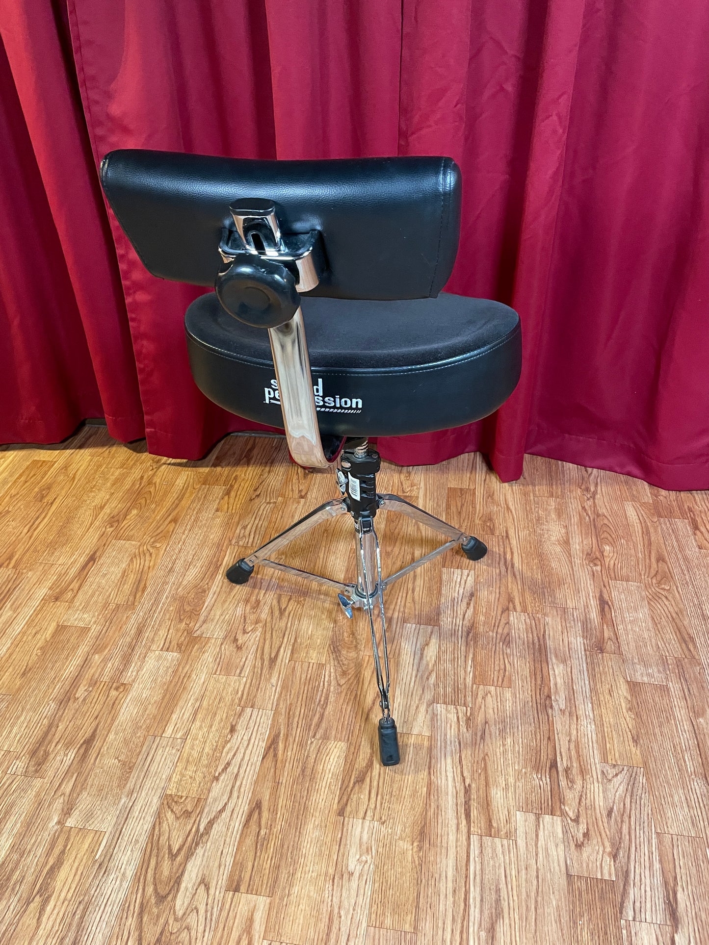 Sound Percussion Saddle Drum Throne w/ Back Rest Motorcycle Seat
