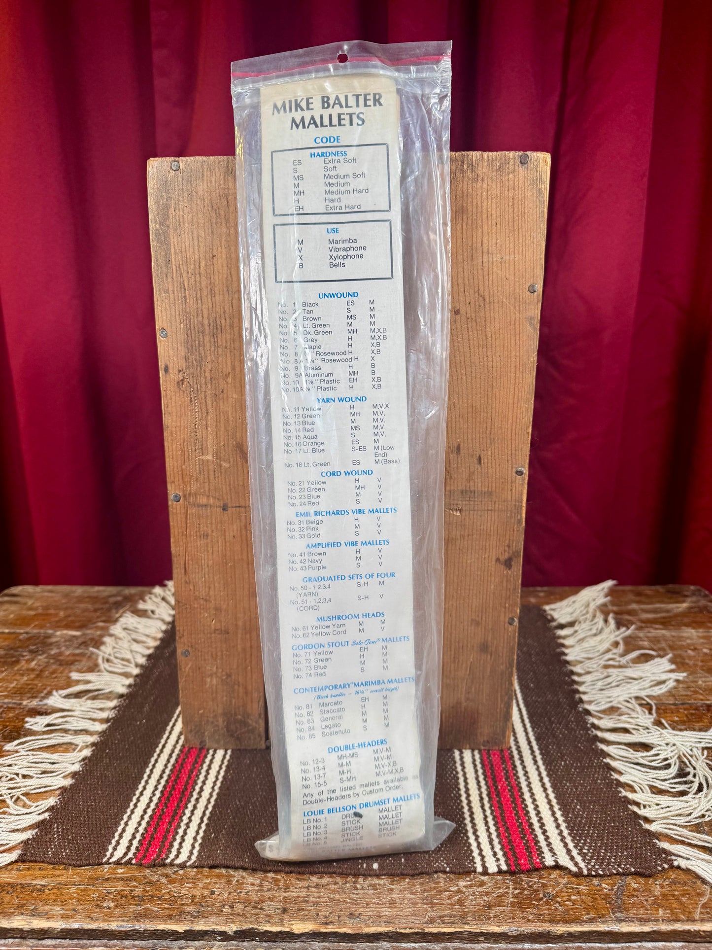 Vintage Mike Balter no84 Legato Mallets w/ Original Packaging N.O.S.
