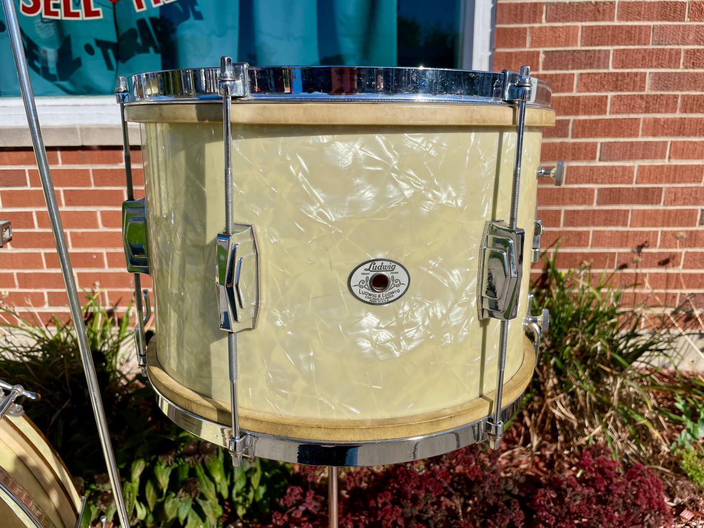 1939 Ludwig Drum Set Avalon Pearl 28/13/16 w/ 8x14 Snare White Marine Pearl