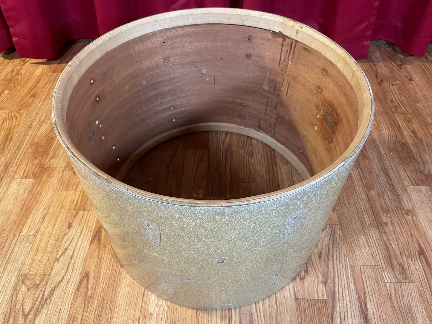 1960s Ludwig 14x20 Classic Bass Drum Shell 3-Ply Silver Sparkle