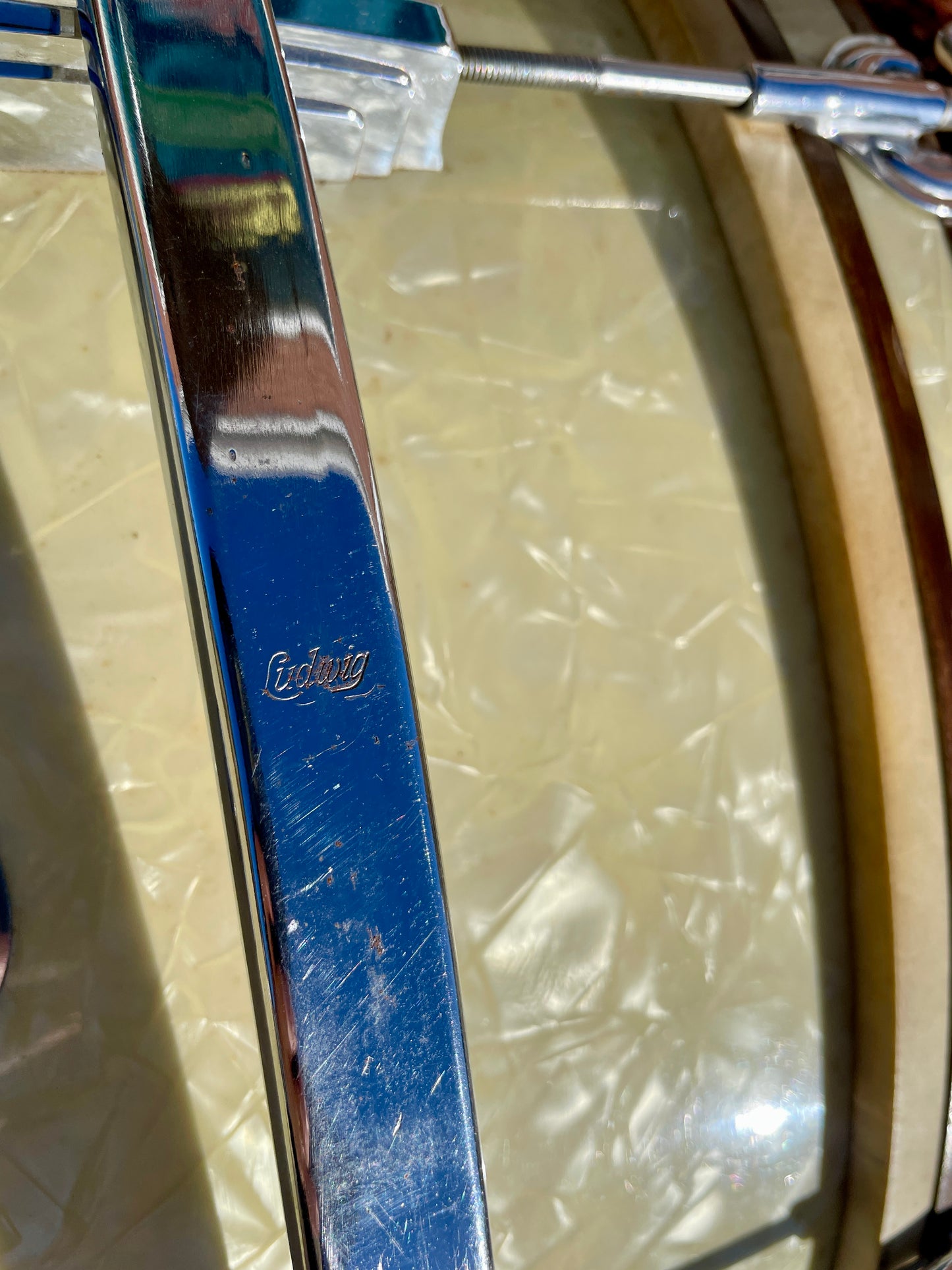 1939 Ludwig Drum Set Avalon Pearl 28/13/16 w/ 8x14 Snare White Marine Pearl